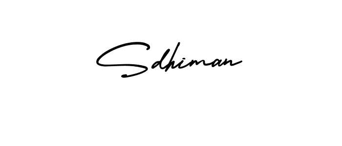 You should practise on your own different ways (AmerikaSignatureDemo-Regular) to write your name (Sdhiman) in signature. don't let someone else do it for you. Sdhiman signature style 3 images and pictures png