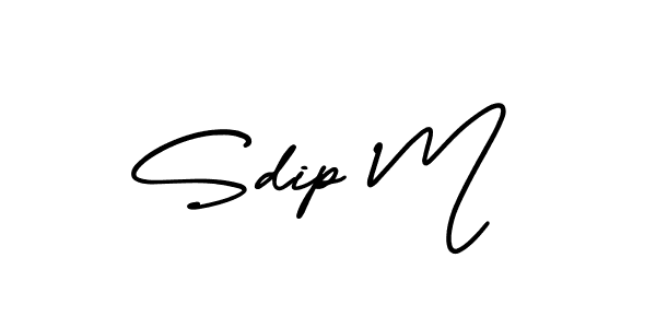 Create a beautiful signature design for name Sdip M. With this signature (AmerikaSignatureDemo-Regular) fonts, you can make a handwritten signature for free. Sdip M signature style 3 images and pictures png