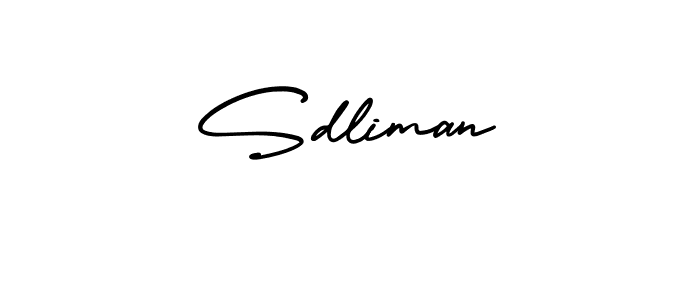 Sdliman stylish signature style. Best Handwritten Sign (AmerikaSignatureDemo-Regular) for my name. Handwritten Signature Collection Ideas for my name Sdliman. Sdliman signature style 3 images and pictures png