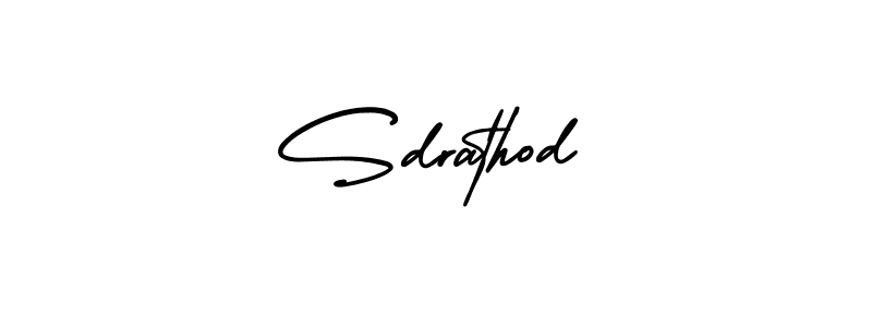 How to make Sdrathod name signature. Use AmerikaSignatureDemo-Regular style for creating short signs online. This is the latest handwritten sign. Sdrathod signature style 3 images and pictures png