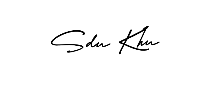 Make a beautiful signature design for name Sdu Khu. With this signature (AmerikaSignatureDemo-Regular) style, you can create a handwritten signature for free. Sdu Khu signature style 3 images and pictures png