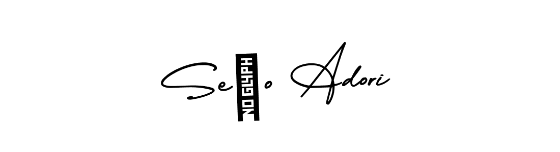 The best way (AmerikaSignatureDemo-Regular) to make a short signature is to pick only two or three words in your name. The name Seño Adori include a total of six letters. For converting this name. Seño Adori signature style 3 images and pictures png