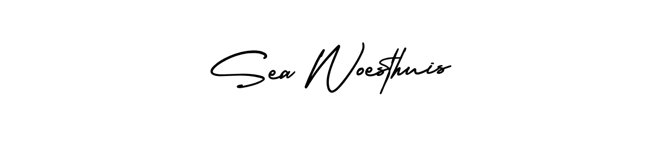 Sea Woesthuis stylish signature style. Best Handwritten Sign (AmerikaSignatureDemo-Regular) for my name. Handwritten Signature Collection Ideas for my name Sea Woesthuis. Sea Woesthuis signature style 3 images and pictures png