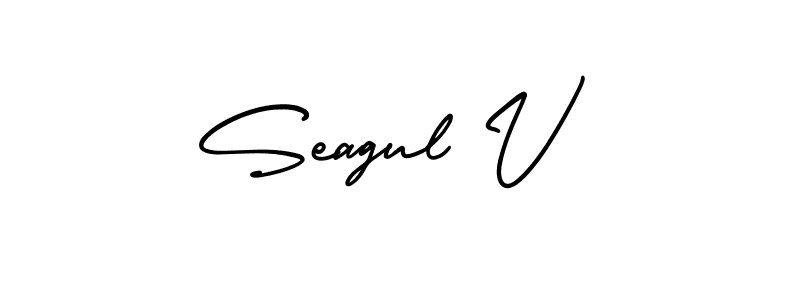 Similarly AmerikaSignatureDemo-Regular is the best handwritten signature design. Signature creator online .You can use it as an online autograph creator for name Seagul V. Seagul V signature style 3 images and pictures png