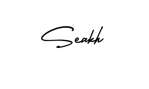 How to make Seakh name signature. Use AmerikaSignatureDemo-Regular style for creating short signs online. This is the latest handwritten sign. Seakh signature style 3 images and pictures png