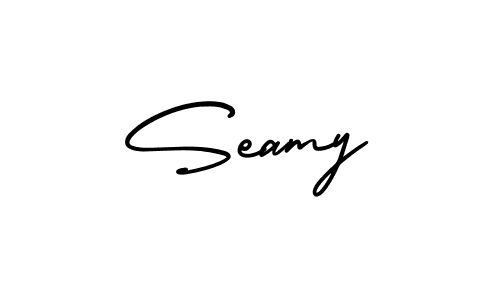 Design your own signature with our free online signature maker. With this signature software, you can create a handwritten (AmerikaSignatureDemo-Regular) signature for name Seamy. Seamy signature style 3 images and pictures png