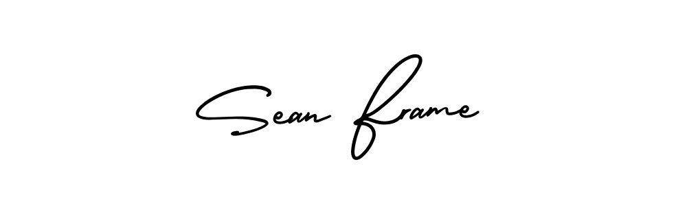 You should practise on your own different ways (AmerikaSignatureDemo-Regular) to write your name (Sean Frame) in signature. don't let someone else do it for you. Sean Frame signature style 3 images and pictures png