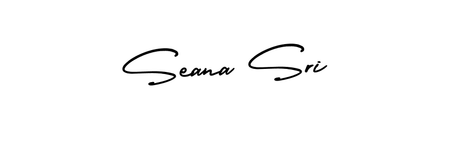 How to make Seana Sri name signature. Use AmerikaSignatureDemo-Regular style for creating short signs online. This is the latest handwritten sign. Seana Sri signature style 3 images and pictures png