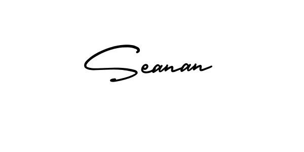 Make a beautiful signature design for name Seanan. With this signature (AmerikaSignatureDemo-Regular) style, you can create a handwritten signature for free. Seanan signature style 3 images and pictures png