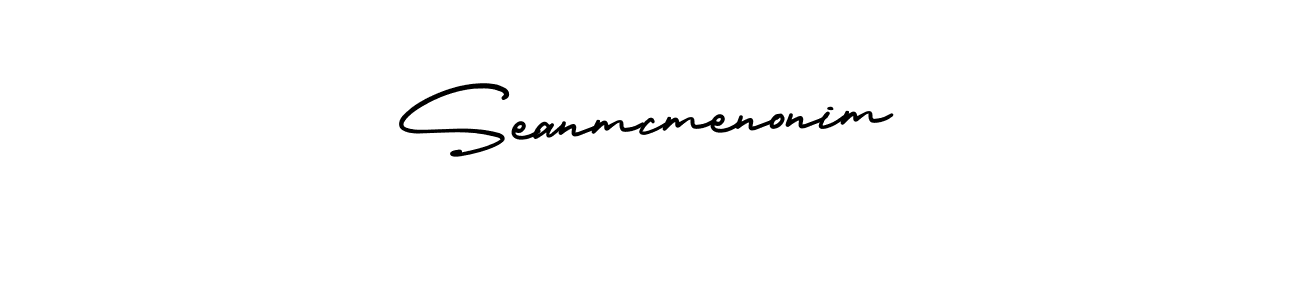 Seanmcmenonim stylish signature style. Best Handwritten Sign (AmerikaSignatureDemo-Regular) for my name. Handwritten Signature Collection Ideas for my name Seanmcmenonim. Seanmcmenonim signature style 3 images and pictures png