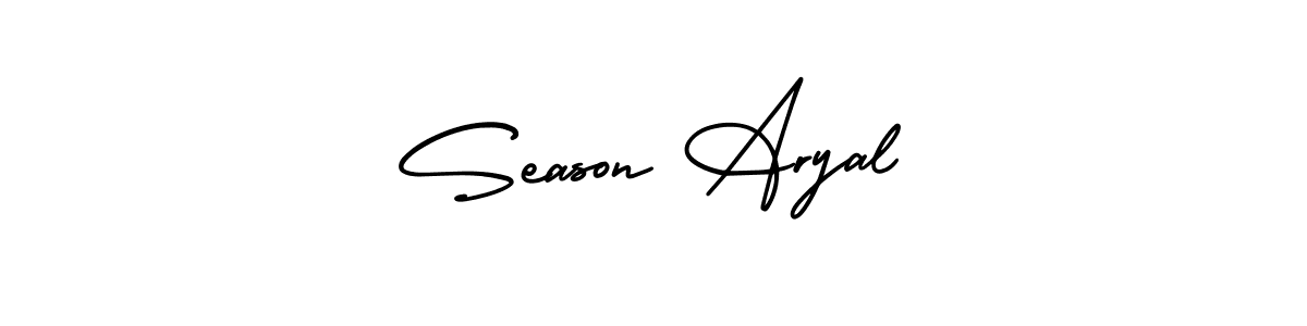 AmerikaSignatureDemo-Regular is a professional signature style that is perfect for those who want to add a touch of class to their signature. It is also a great choice for those who want to make their signature more unique. Get Season Aryal name to fancy signature for free. Season Aryal signature style 3 images and pictures png