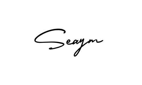 Seaym stylish signature style. Best Handwritten Sign (AmerikaSignatureDemo-Regular) for my name. Handwritten Signature Collection Ideas for my name Seaym. Seaym signature style 3 images and pictures png