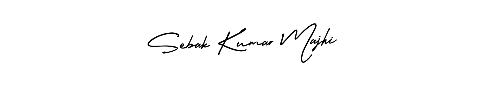 The best way (AmerikaSignatureDemo-Regular) to make a short signature is to pick only two or three words in your name. The name Sebak Kumar Majhi include a total of six letters. For converting this name. Sebak Kumar Majhi signature style 3 images and pictures png