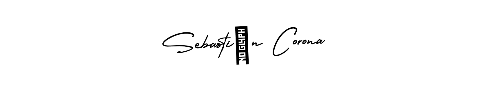 Design your own signature with our free online signature maker. With this signature software, you can create a handwritten (AmerikaSignatureDemo-Regular) signature for name Sebastián Corona. Sebastián Corona signature style 3 images and pictures png