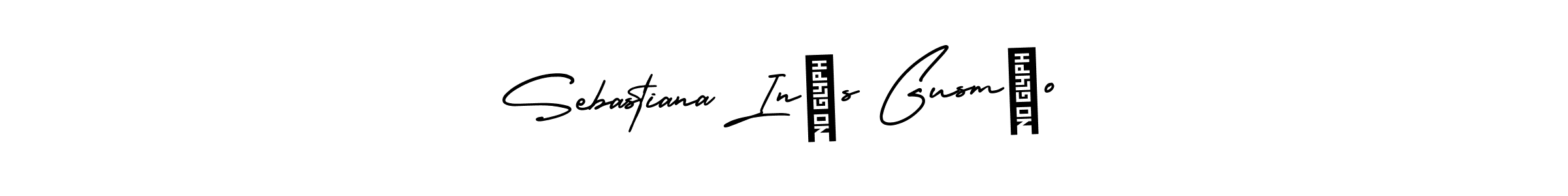 Also You can easily find your signature by using the search form. We will create Sebastiana Inês Gusmão name handwritten signature images for you free of cost using AmerikaSignatureDemo-Regular sign style. Sebastiana Inês Gusmão signature style 3 images and pictures png