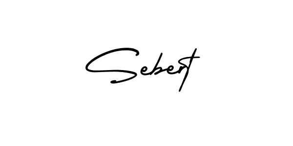 How to make Sebert name signature. Use AmerikaSignatureDemo-Regular style for creating short signs online. This is the latest handwritten sign. Sebert signature style 3 images and pictures png