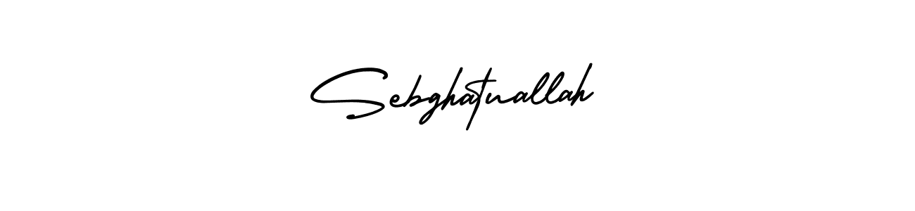 Create a beautiful signature design for name Sebghatuallah. With this signature (AmerikaSignatureDemo-Regular) fonts, you can make a handwritten signature for free. Sebghatuallah signature style 3 images and pictures png