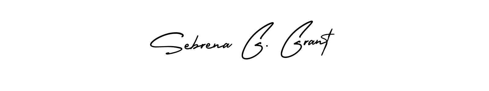 How to make Sebrena G. Grant name signature. Use AmerikaSignatureDemo-Regular style for creating short signs online. This is the latest handwritten sign. Sebrena G. Grant signature style 3 images and pictures png