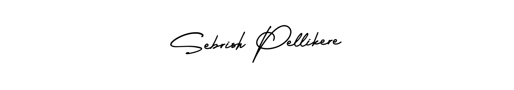 How to make Sebrish Pellikere name signature. Use AmerikaSignatureDemo-Regular style for creating short signs online. This is the latest handwritten sign. Sebrish Pellikere signature style 3 images and pictures png