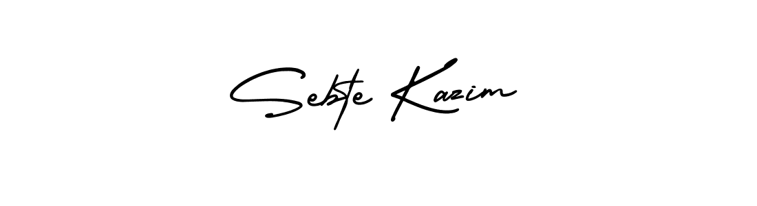 Make a beautiful signature design for name Sebte Kazim. With this signature (AmerikaSignatureDemo-Regular) style, you can create a handwritten signature for free. Sebte Kazim signature style 3 images and pictures png