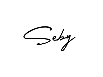 Use a signature maker to create a handwritten signature online. With this signature software, you can design (AmerikaSignatureDemo-Regular) your own signature for name Seby. Seby signature style 3 images and pictures png