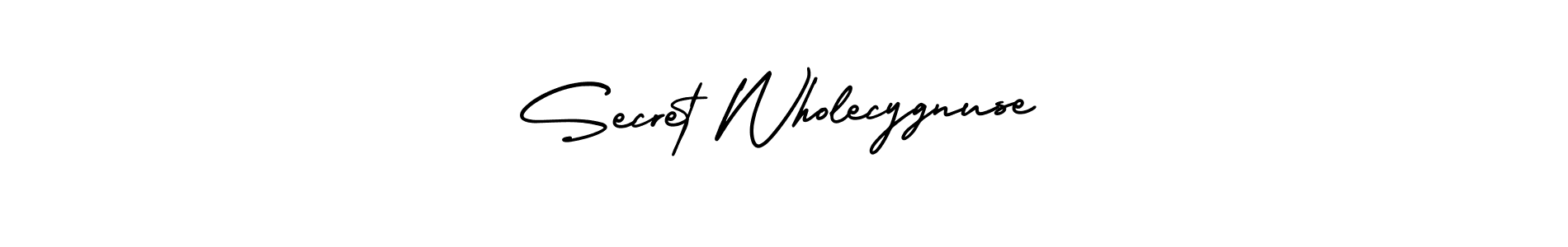 Design your own signature with our free online signature maker. With this signature software, you can create a handwritten (AmerikaSignatureDemo-Regular) signature for name Secret Wholecygnuse. Secret Wholecygnuse signature style 3 images and pictures png