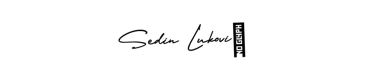 Sedin Luković stylish signature style. Best Handwritten Sign (AmerikaSignatureDemo-Regular) for my name. Handwritten Signature Collection Ideas for my name Sedin Luković. Sedin Luković signature style 3 images and pictures png