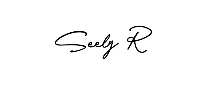 Use a signature maker to create a handwritten signature online. With this signature software, you can design (AmerikaSignatureDemo-Regular) your own signature for name Seely R. Seely R signature style 3 images and pictures png