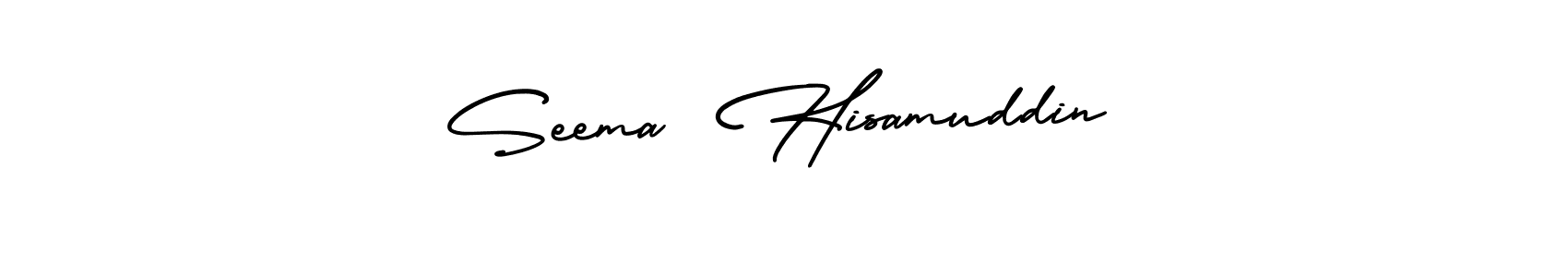 Design your own signature with our free online signature maker. With this signature software, you can create a handwritten (AmerikaSignatureDemo-Regular) signature for name Seema  Hisamuddin. Seema  Hisamuddin signature style 3 images and pictures png