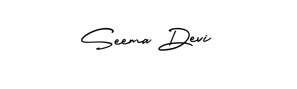 Make a short Seema Devi signature style. Manage your documents anywhere anytime using AmerikaSignatureDemo-Regular. Create and add eSignatures, submit forms, share and send files easily. Seema Devi signature style 3 images and pictures png