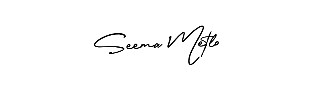 Create a beautiful signature design for name Seema Metlo. With this signature (AmerikaSignatureDemo-Regular) fonts, you can make a handwritten signature for free. Seema Metlo signature style 3 images and pictures png