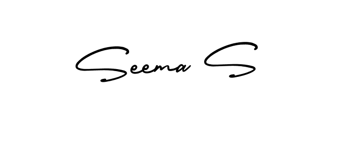 Make a short Seema S signature style. Manage your documents anywhere anytime using AmerikaSignatureDemo-Regular. Create and add eSignatures, submit forms, share and send files easily. Seema S signature style 3 images and pictures png