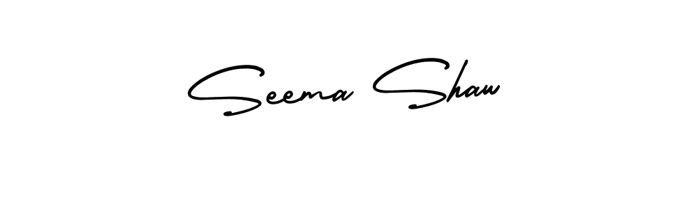 Design your own signature with our free online signature maker. With this signature software, you can create a handwritten (AmerikaSignatureDemo-Regular) signature for name Seema Shaw. Seema Shaw signature style 3 images and pictures png