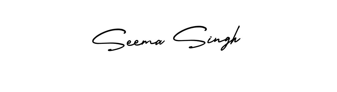 Make a beautiful signature design for name Seema Singh. With this signature (AmerikaSignatureDemo-Regular) style, you can create a handwritten signature for free. Seema Singh signature style 3 images and pictures png