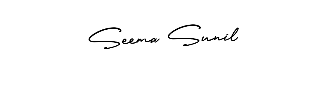 Design your own signature with our free online signature maker. With this signature software, you can create a handwritten (AmerikaSignatureDemo-Regular) signature for name Seema Sunil. Seema Sunil signature style 3 images and pictures png