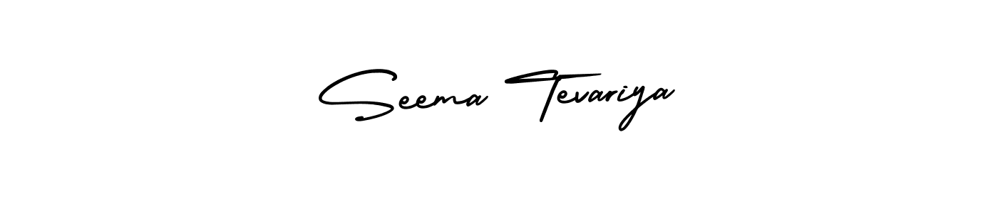 Make a short Seema Tevariya signature style. Manage your documents anywhere anytime using AmerikaSignatureDemo-Regular. Create and add eSignatures, submit forms, share and send files easily. Seema Tevariya signature style 3 images and pictures png