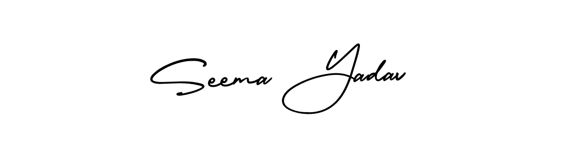 AmerikaSignatureDemo-Regular is a professional signature style that is perfect for those who want to add a touch of class to their signature. It is also a great choice for those who want to make their signature more unique. Get Seema Yadav name to fancy signature for free. Seema Yadav signature style 3 images and pictures png