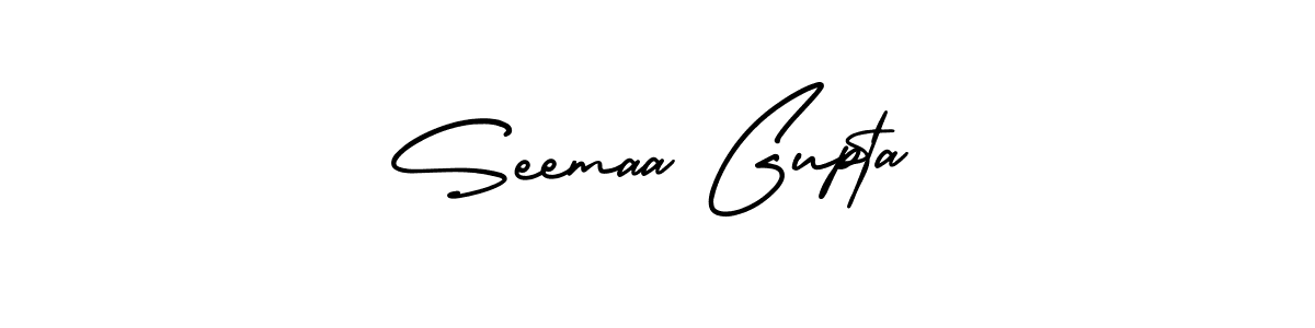 AmerikaSignatureDemo-Regular is a professional signature style that is perfect for those who want to add a touch of class to their signature. It is also a great choice for those who want to make their signature more unique. Get Seemaa Gupta name to fancy signature for free. Seemaa Gupta signature style 3 images and pictures png