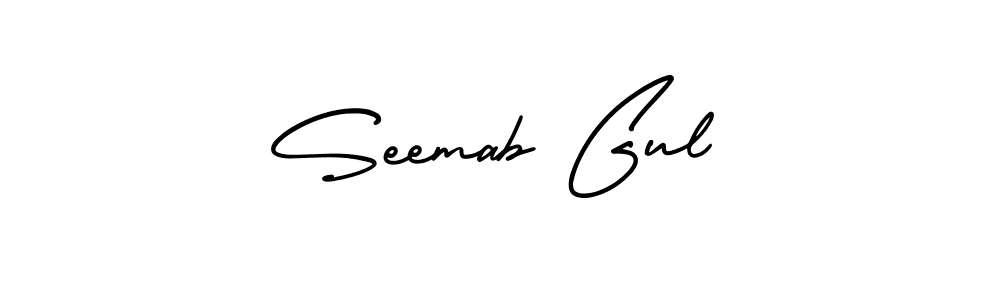 AmerikaSignatureDemo-Regular is a professional signature style that is perfect for those who want to add a touch of class to their signature. It is also a great choice for those who want to make their signature more unique. Get Seemab Gul name to fancy signature for free. Seemab Gul signature style 3 images and pictures png