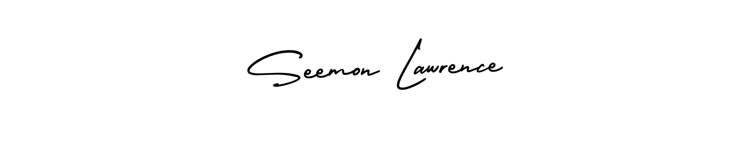 Make a short Seemon Lawrence signature style. Manage your documents anywhere anytime using AmerikaSignatureDemo-Regular. Create and add eSignatures, submit forms, share and send files easily. Seemon Lawrence signature style 3 images and pictures png