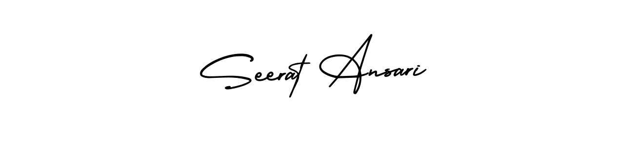 Make a beautiful signature design for name Seerat Ansari. With this signature (AmerikaSignatureDemo-Regular) style, you can create a handwritten signature for free. Seerat Ansari signature style 3 images and pictures png