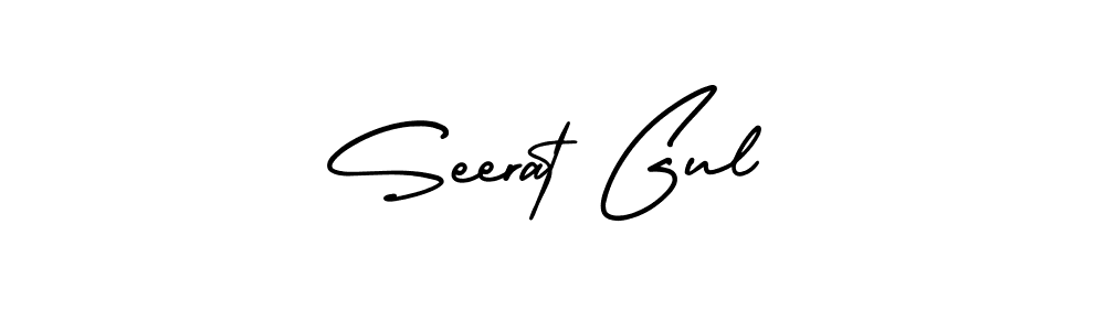 This is the best signature style for the Seerat Gul name. Also you like these signature font (AmerikaSignatureDemo-Regular). Mix name signature. Seerat Gul signature style 3 images and pictures png