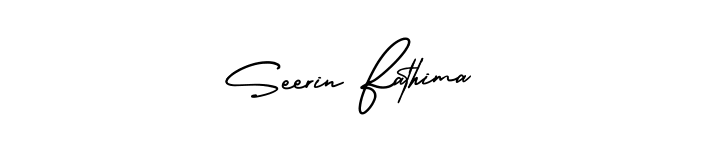 Design your own signature with our free online signature maker. With this signature software, you can create a handwritten (AmerikaSignatureDemo-Regular) signature for name Seerin Fathima. Seerin Fathima signature style 3 images and pictures png