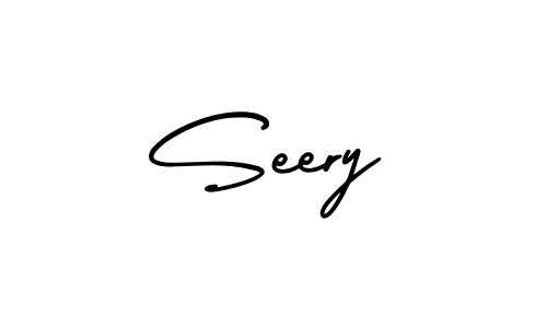 The best way (AmerikaSignatureDemo-Regular) to make a short signature is to pick only two or three words in your name. The name Seery include a total of six letters. For converting this name. Seery signature style 3 images and pictures png