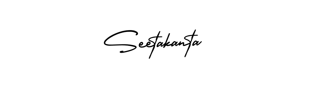 It looks lik you need a new signature style for name Seetakanta. Design unique handwritten (AmerikaSignatureDemo-Regular) signature with our free signature maker in just a few clicks. Seetakanta signature style 3 images and pictures png