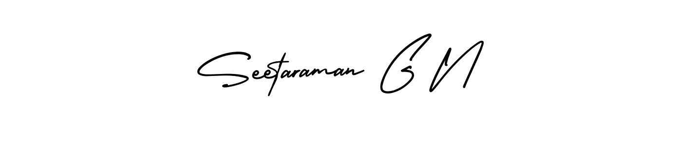 Create a beautiful signature design for name Seetaraman G N. With this signature (AmerikaSignatureDemo-Regular) fonts, you can make a handwritten signature for free. Seetaraman G N signature style 3 images and pictures png