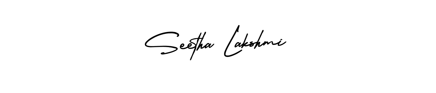 How to make Seetha Lakshmi signature? AmerikaSignatureDemo-Regular is a professional autograph style. Create handwritten signature for Seetha Lakshmi name. Seetha Lakshmi signature style 3 images and pictures png