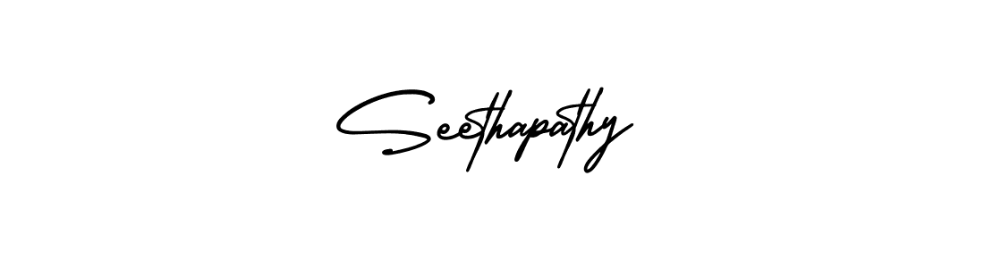 How to make Seethapathy signature? AmerikaSignatureDemo-Regular is a professional autograph style. Create handwritten signature for Seethapathy name. Seethapathy signature style 3 images and pictures png