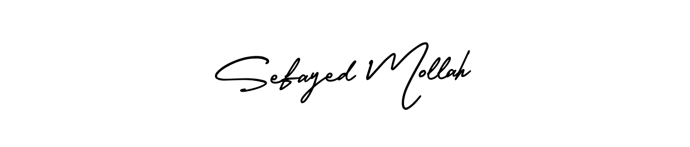 How to Draw Sefayed Mollah signature style? AmerikaSignatureDemo-Regular is a latest design signature styles for name Sefayed Mollah. Sefayed Mollah signature style 3 images and pictures png