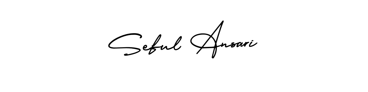 Seful Ansari stylish signature style. Best Handwritten Sign (AmerikaSignatureDemo-Regular) for my name. Handwritten Signature Collection Ideas for my name Seful Ansari. Seful Ansari signature style 3 images and pictures png